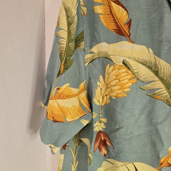 NWT Tommy Bahama Black Mens Shirt Sleeve Camp 100% Silk - Picture 4 of 8